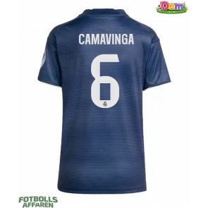 Real Madrid Eduardo Camavinga #6 Bortatröja Kvinnor 2025-26 Kortärmad